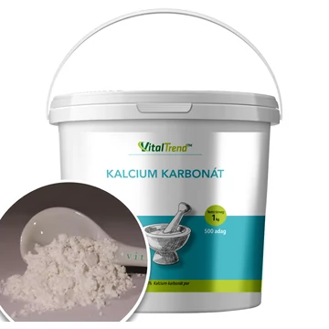 Kalcium-karbonát por – 100% tisztaságú, adalékmentes kalciumforrás 1 kg-os csomagban