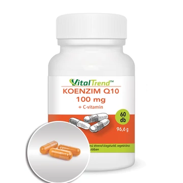 Q10-Koenzim 100 mg + C vitamin kapszula