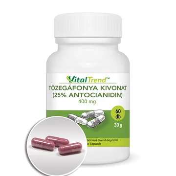 Tőzegáfonya kivonat (25% AC) kapszula