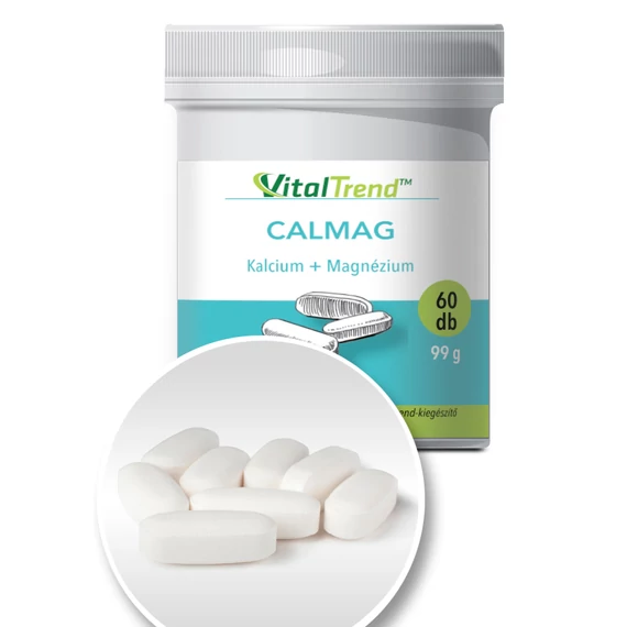 CalMag tabletta | Kálcium és magnézium | 100% tisztaságú vitaminok