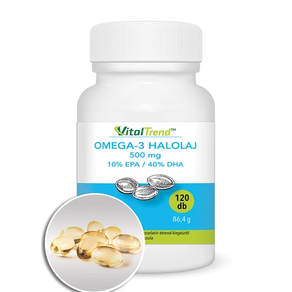 Omega-3 (10/40) halolaj kapszula