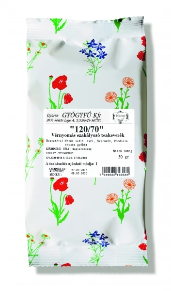 120/70 (Vérnyomáscsökkentő) tea