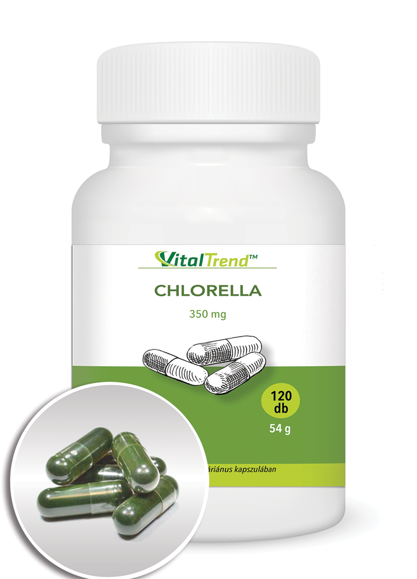 Chlorella alga kapszula