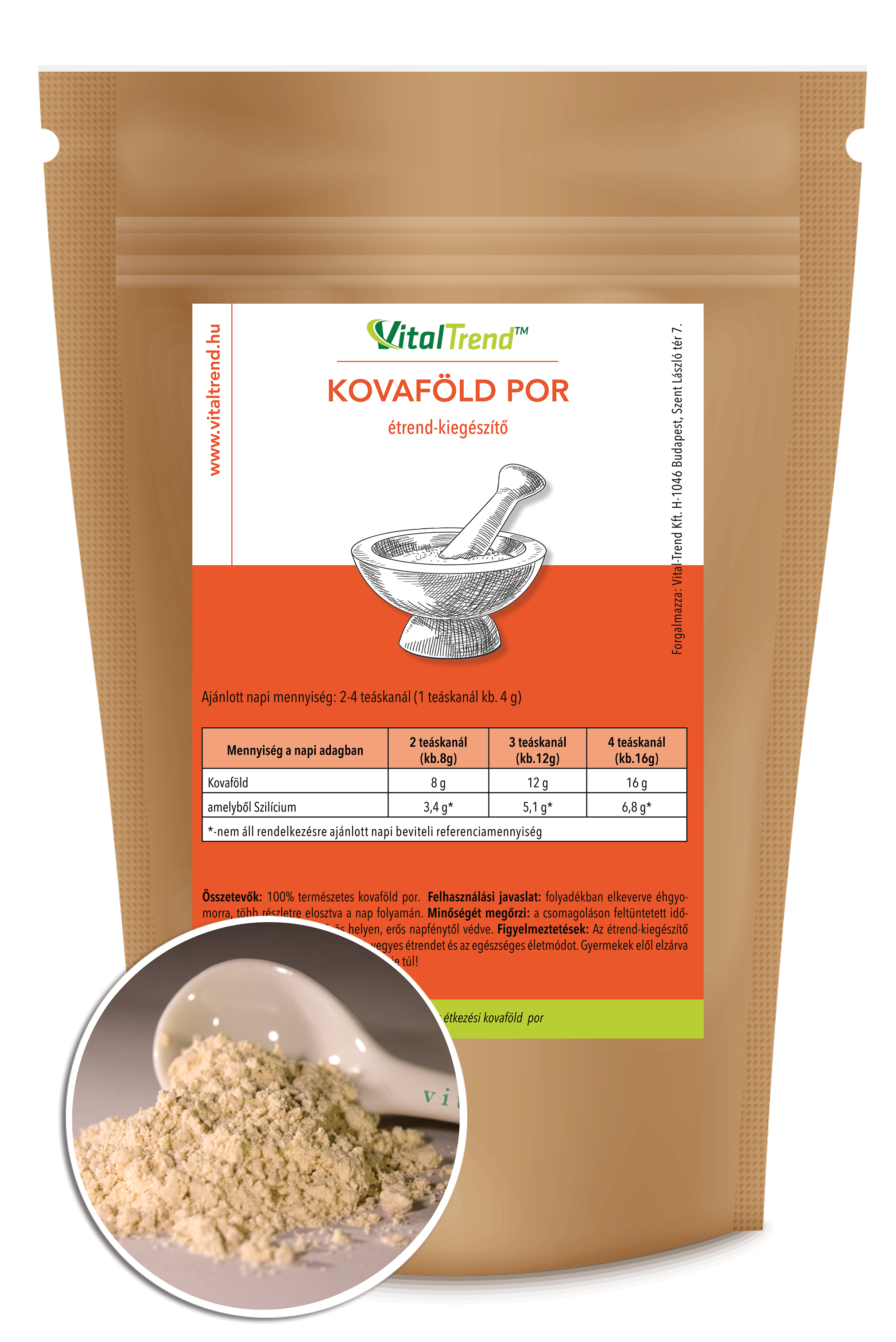 Kovaföld por (étkezési)