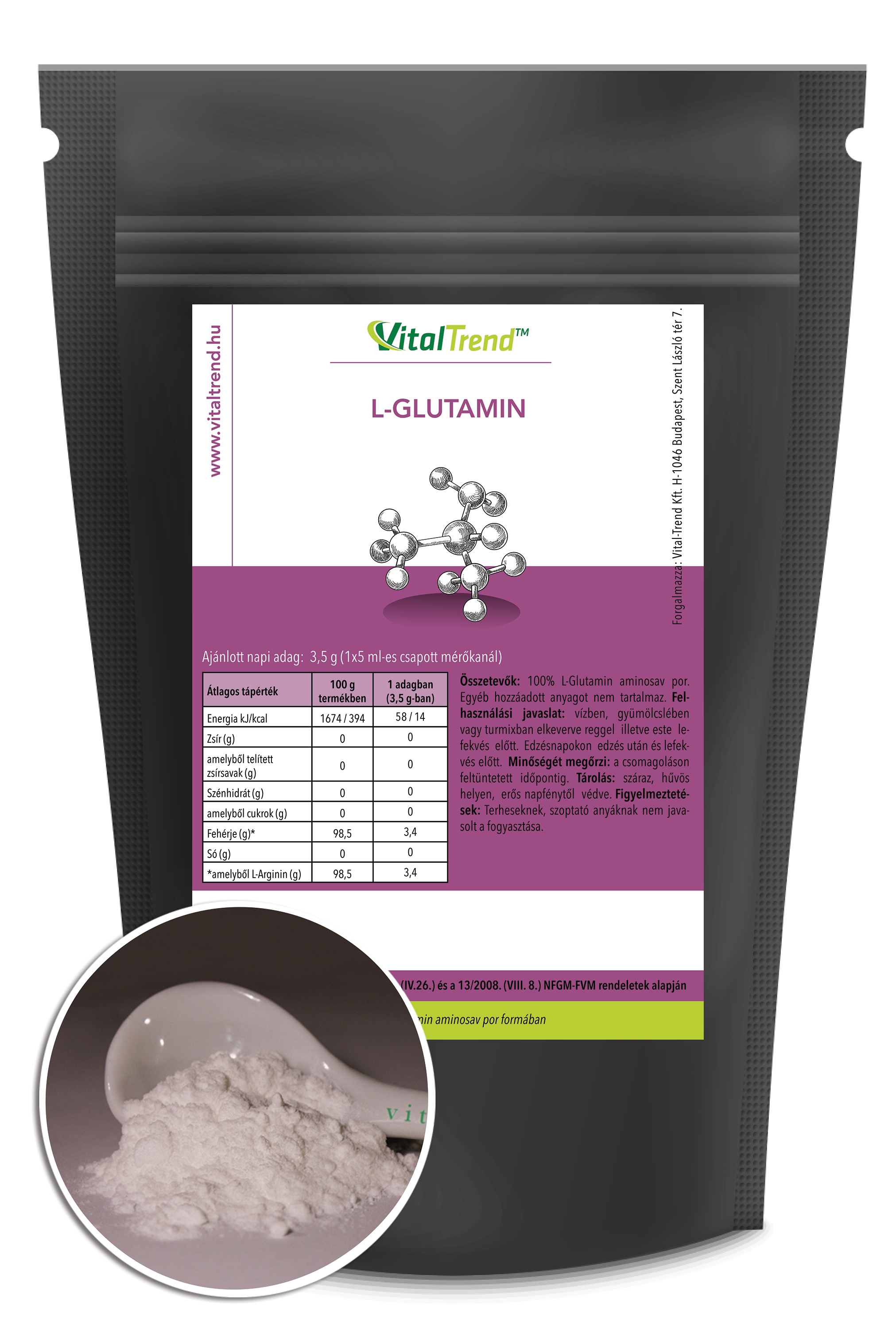 L-Glutamin por-500 g