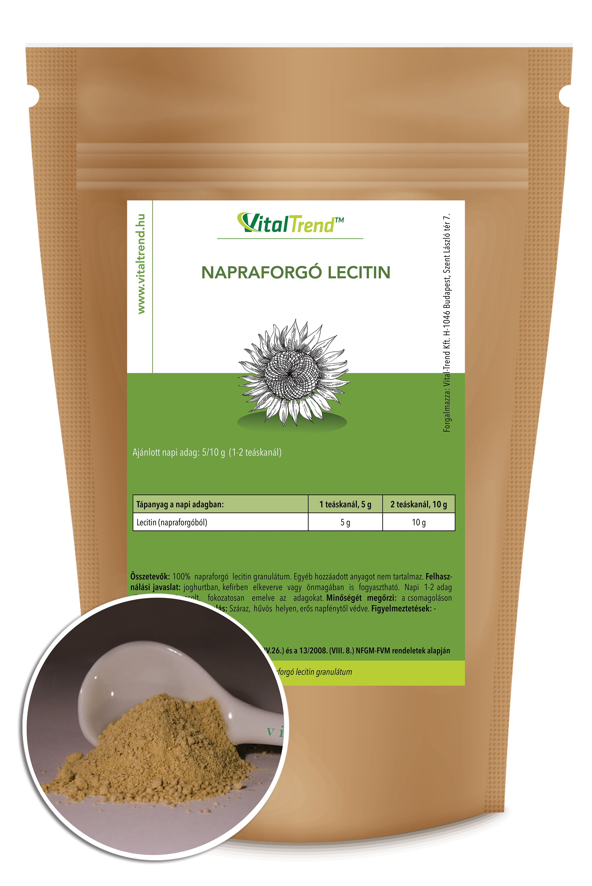 Lecitin granulátum (napraforgó)-250 g