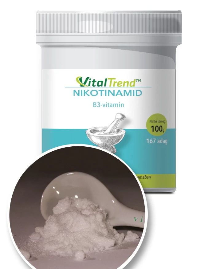 Nikotinamid (B3-vitamin) por-100 g