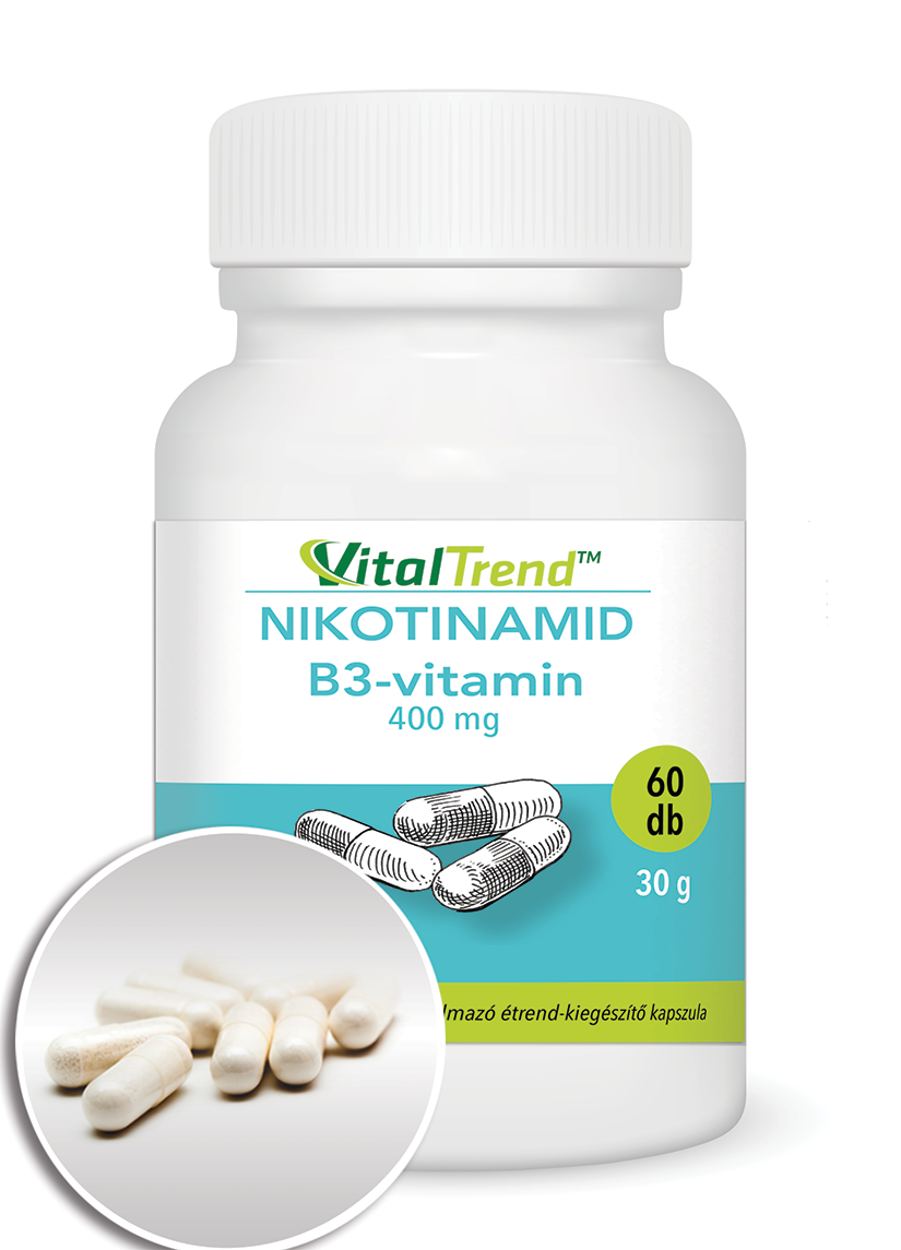 Nikotinamid (B3-vitamin) 400 mg kapszula