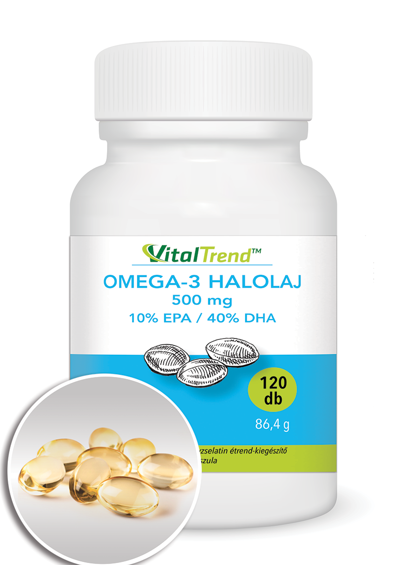 Omega-3 (10/40) halolaj kapszula